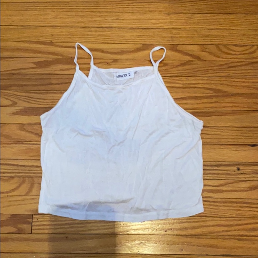 White Halter Crop Top
